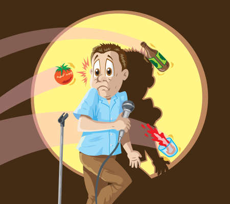 Dying comedianのイラスト素材