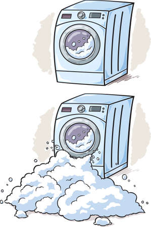 Washing Machine cartoonのイラスト素材