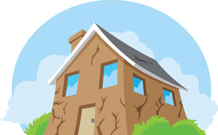 House in need of repairのイラスト素材