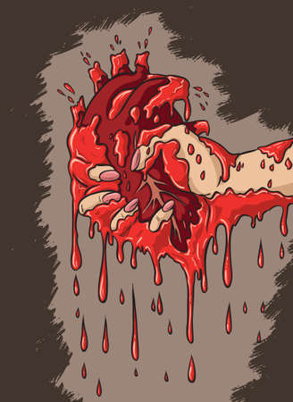 Ripped out heart のイラスト素材