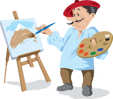 Traditional painterのイラスト素材