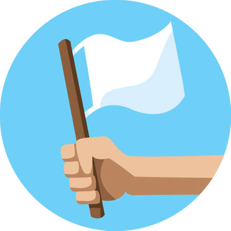 The white flag Iconのイラスト素材