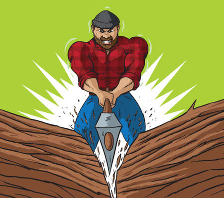 Lumberjack chopのイラスト素材