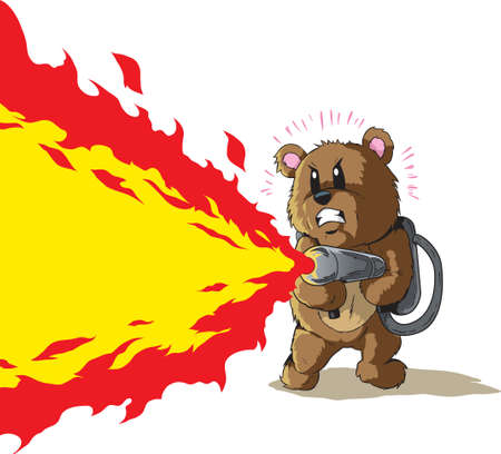 Flamethrower Bearのイラスト素材