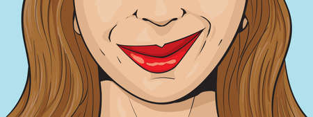 Smirking girl のイラスト素材