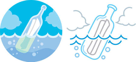 Message in a bottle Iconのイラスト素材
