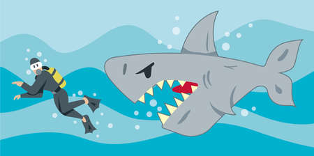 Hungry Sharkのイラスト素材