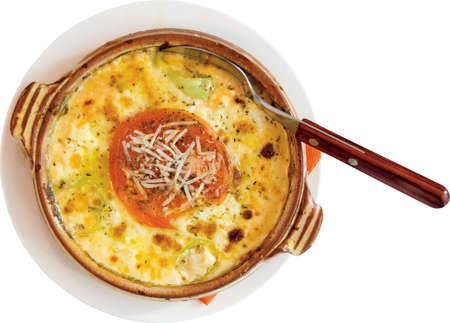 Traditional Greek Baked Cheeseの写真素材