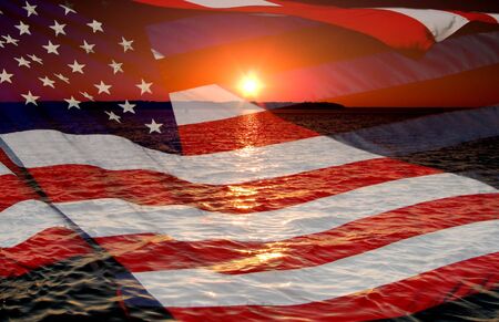 America patriotic concept with sunrise. America patriotic concept with sunrise.