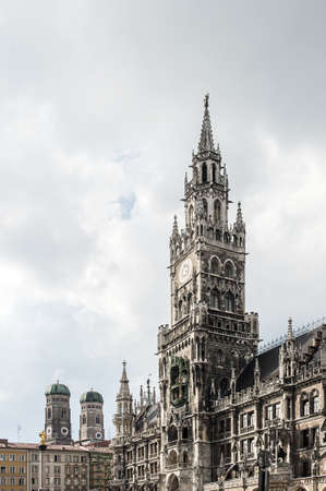 Town Hall at the Marienplatz in Munich, Bavaria, Germanyの写真素材