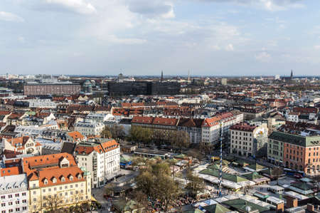Top view shot of Munich, Bavaria, Germanyの写真素材