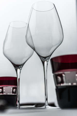 Empty wine glassesの写真素材