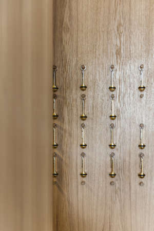 Some hotel key at the wallの写真素材