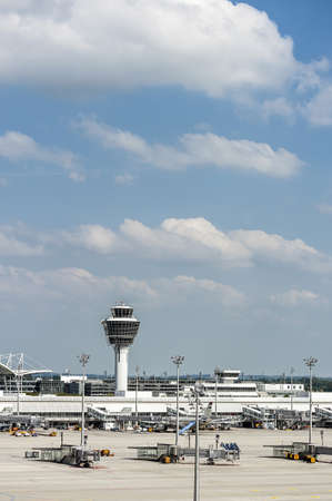 Munich Airport and the airport apron   の写真素材