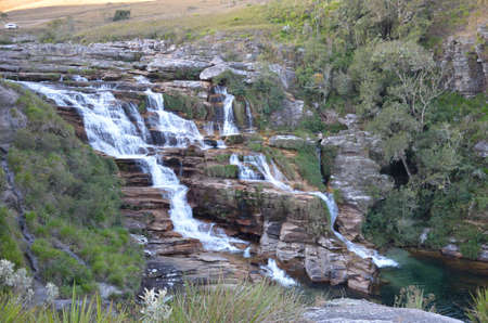 Waterfall at Serra da Canastraの写真素材