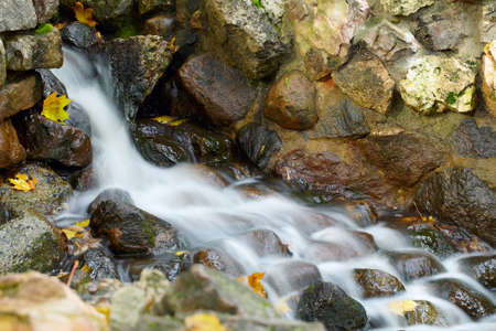 Water shot with long exposure in the parkの写真素材