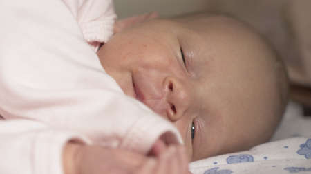 Portrait of newborn baby girl