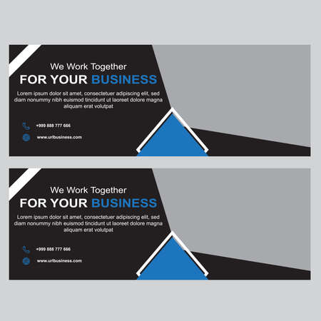 Creative business social media banner template. can be used for all Company cover needsのイラスト素材