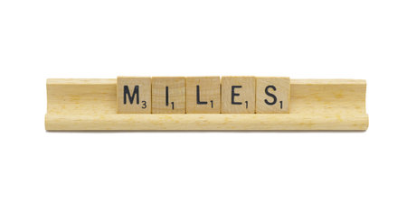Miami, FL 4-18-24 popular baby boy first name of MILES made with square wooden tile English alphabet...