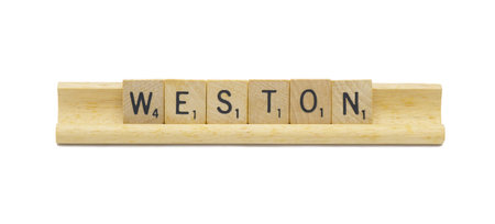 Miami, FL 4-18-24 popular baby boy first name of WESTON made with square wooden tile English...