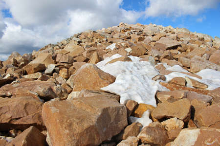 Boulder field near the summit of Medicine Bow Peak in Wyoming's Snowy Range.