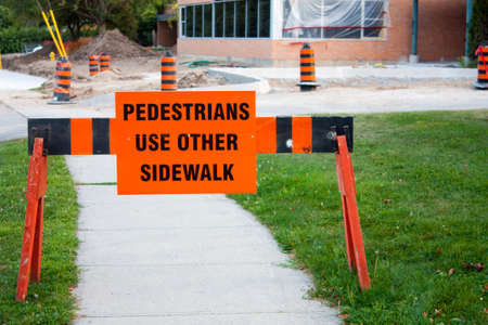 It is an inconvenient fact but Summer in Canada means roadwork and construction.の写真素材