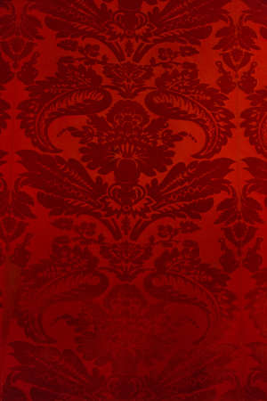 vintage ornate red velvet wallpaperの写真素材