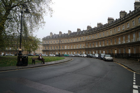 a man is reading di bath circusのeditorial素材