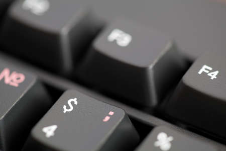 Dollar symbol on computer keyboard Shallow depth of fieldの写真素材