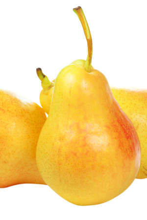 Ripe pears.Objects are isolated on a white background.の写真素材