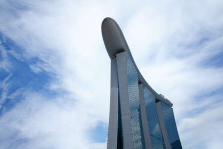 SINGAPORE- APRIL 20  Marina Bay Sands on April 20, 2012 in Singapore  In the hotel is especial ...