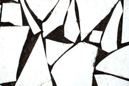 Abstract cracked white tile texture background close upの写真素材