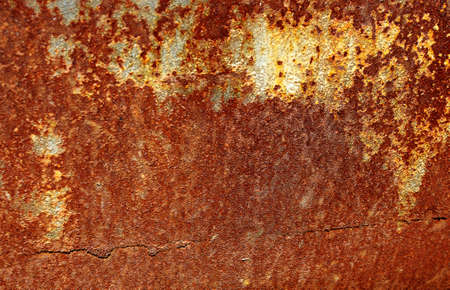 Texture of an old rusted metal iron sheet. Detailed rust texture backdropの写真素材