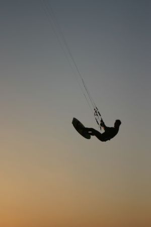 surfer in twlightの写真素材