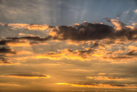 Beautiful sunset in HDRの写真素材