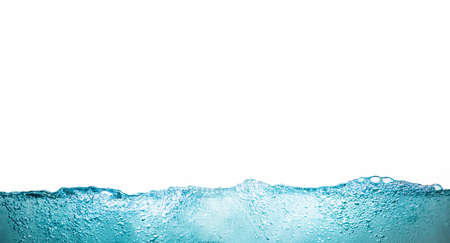 Light water wave with bubbles and foam