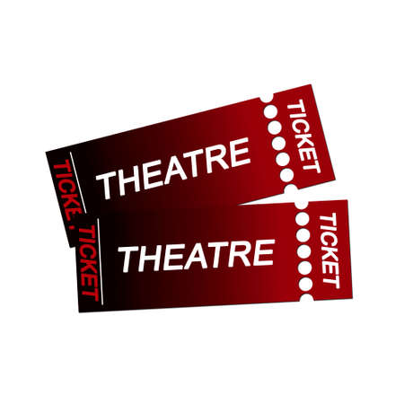 isolated theater ticketsの写真素材