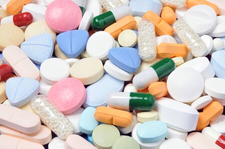 Close up of medical pills.の写真素材
