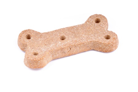 Dog cookie isolated on white background