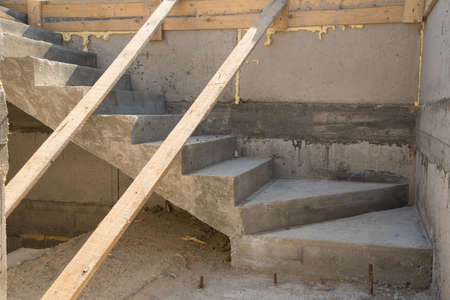 Concrete stairs in building houseの写真素材