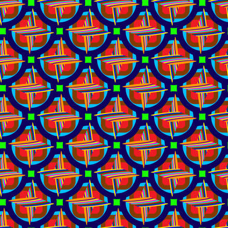 Abstract geometric colorful seamless pattern for background.のイラスト素材