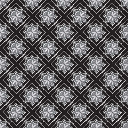 Black and white new geometric seamless pattern.のイラスト素材