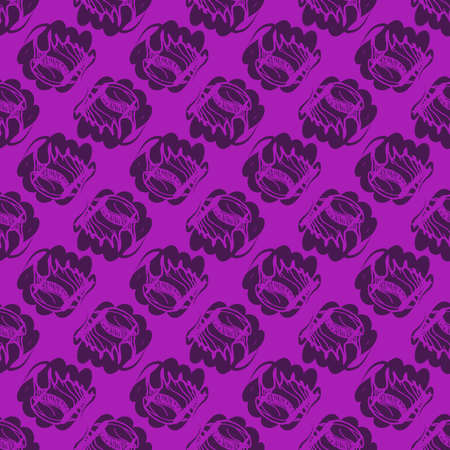 Doodles seashells colorful seamless pattern for background.のイラスト素材