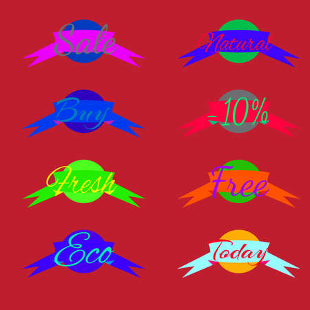 Sale tags label icon. Shopping banners set.のイラスト素材