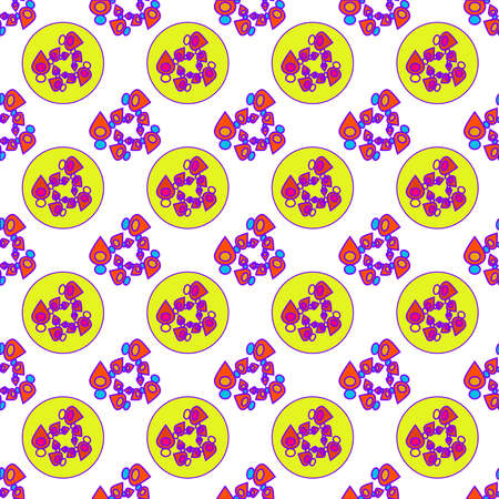 Abstract geometric colorful seamless pattern on white background.のイラスト素材