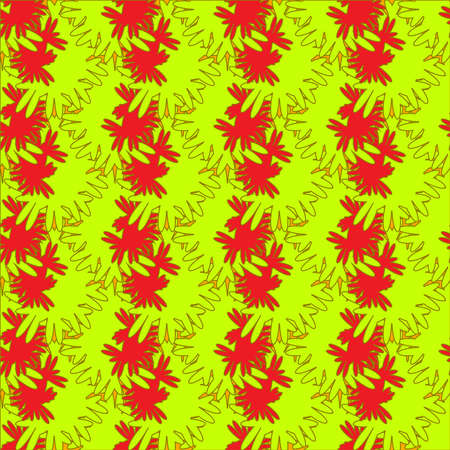 Autumn bright colors leaves carved seamless pattern for background or design work.のイラスト素材