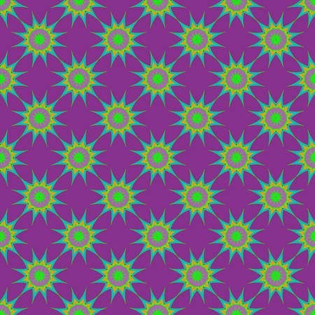 Abstract seamless pattern with fractal star on violet background.のイラスト素材