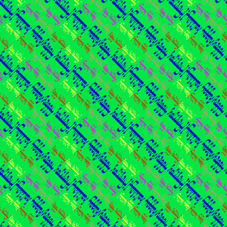 Arabic text happy holiday multicolor seamless pattern.のイラスト素材