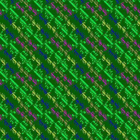 Arabic text happy holiday multicolor seamless pattern.のイラスト素材