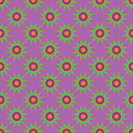 Abstract seamless pattern with fractal star on lillac background.のイラスト素材